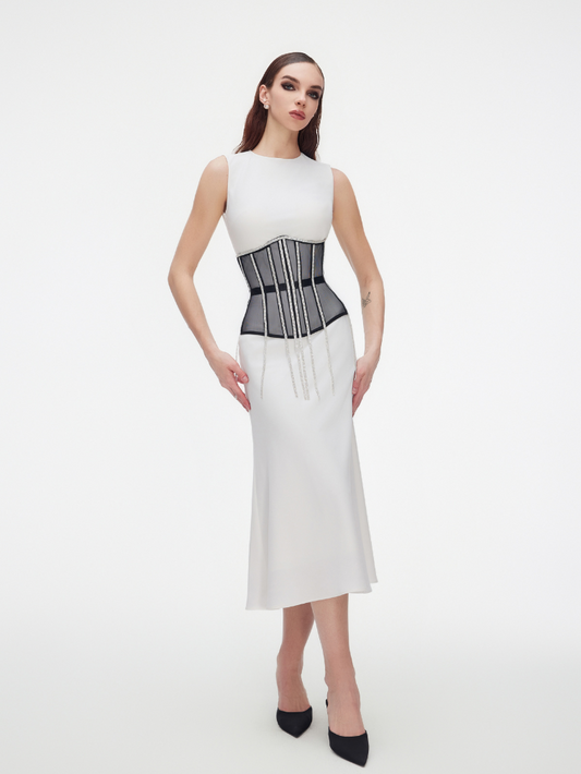 Cape with rhinestones fringe