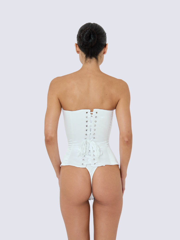 White Satin corset