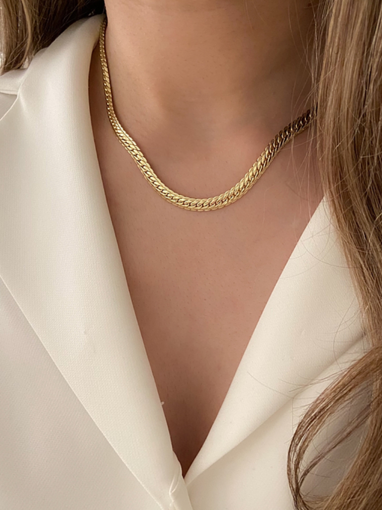 Woven wicker necklace