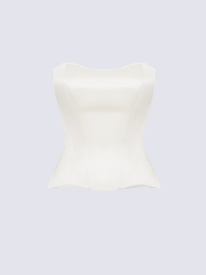 White Satin corset