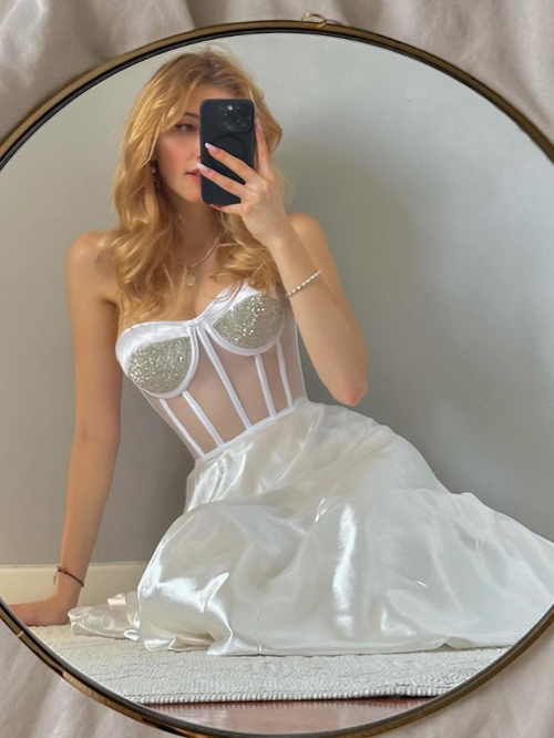 Temptation rhinestones white