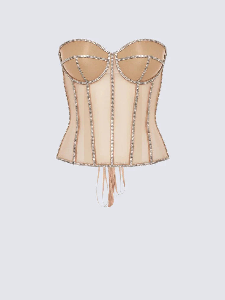 Σουτιέν Secret Form με στρας μπεζ