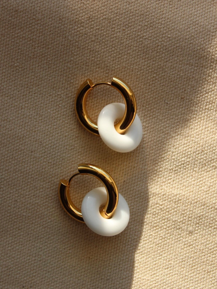 Stone earrings
