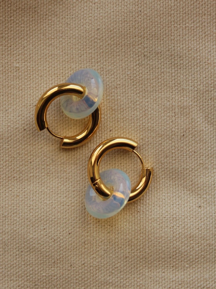 Stone earrings