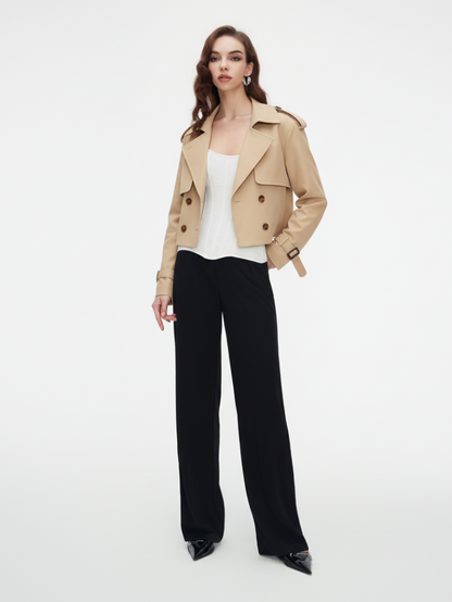 Athena Cropped Trench Coat