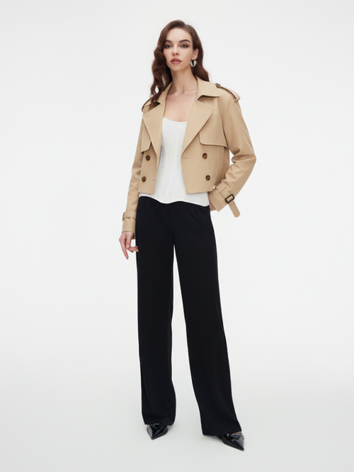 Athena Cropped Trench Coat