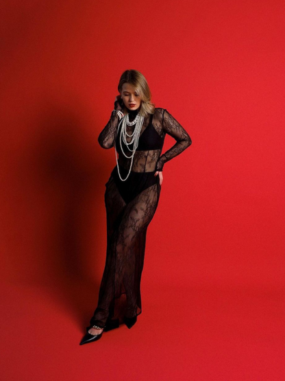 multi-layered pearl necklace