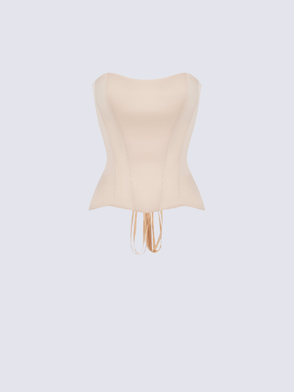 Beige Satin corset