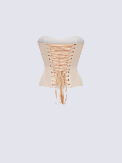 Beige Satin-Black Friday Sale