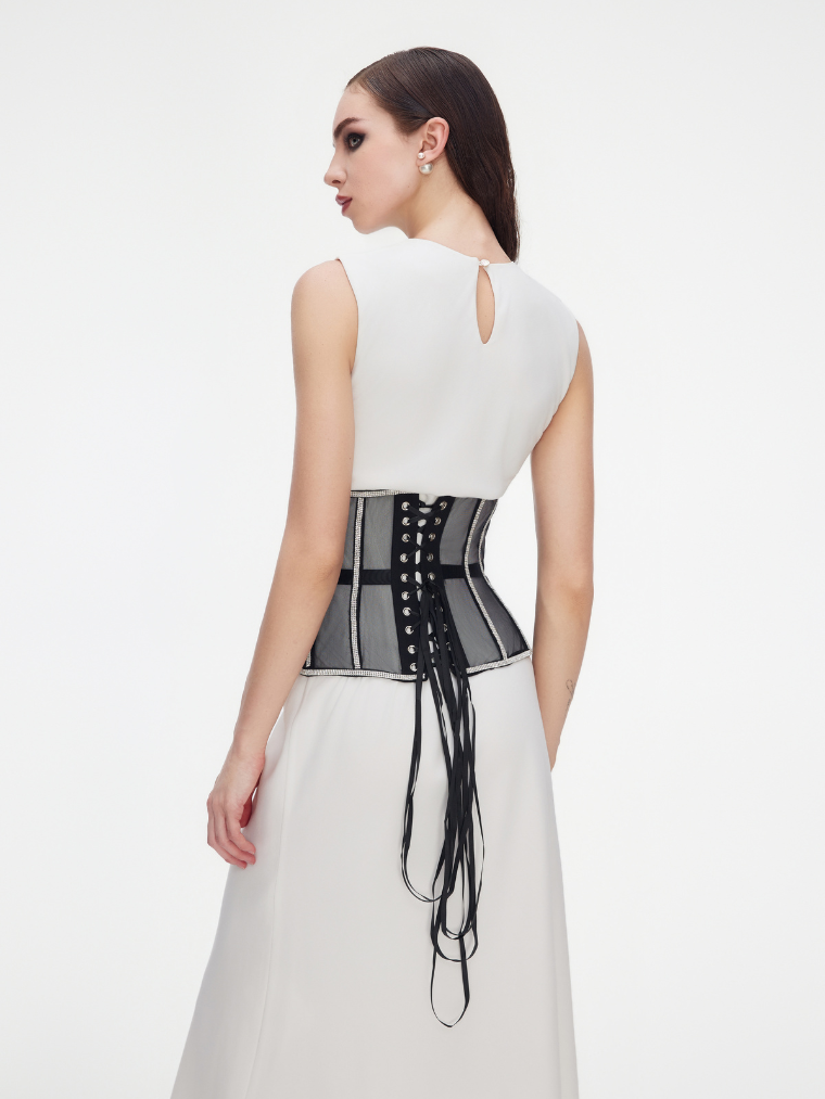 Cape with rhinestones black